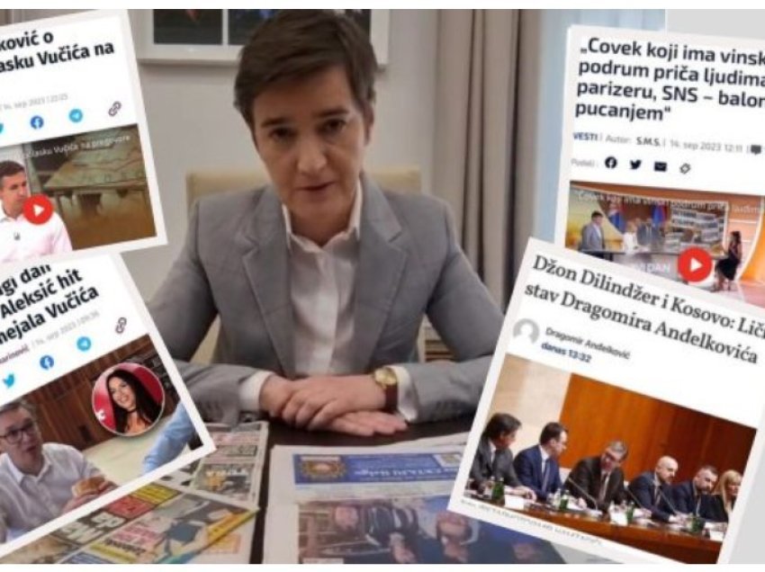 Presioni i Bërnabiq për mediat që e kritikojnë mikun e saj Vuçiq