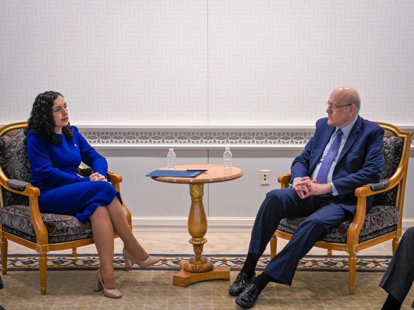 Osmani takohet me Kryeministrin e Libanit, flasin për zhvillimet e fundit në Kosovë dhe fuqizim të marrëdhënieve diplomatike