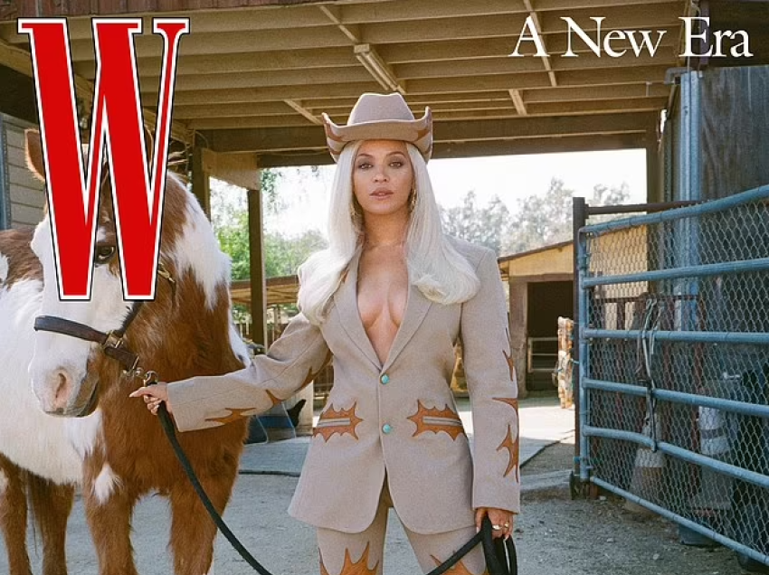 Beyonce tregon gjoksin me një kostum elegant, për kopertinën e revistës “W”