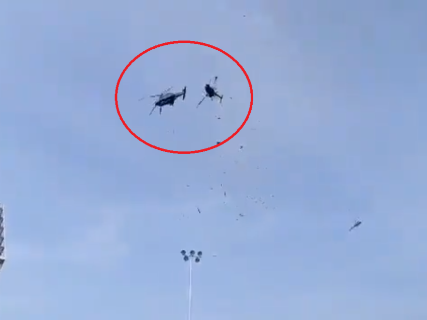 Momenti tragjik, dy helikopterë përplasën në ajër, ndërron jetë i gjithë ekuipazhi 