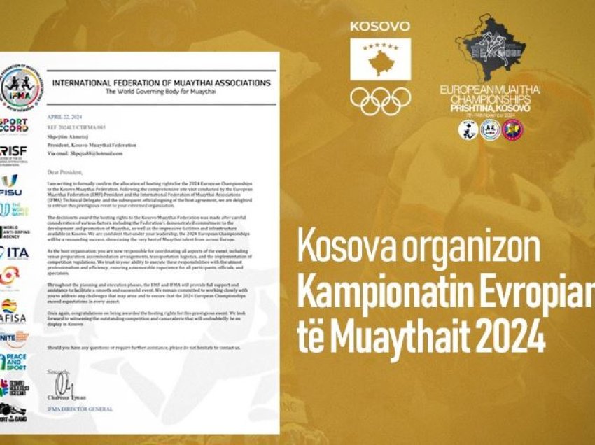 Kosovës i besohet organizimi i Kampionatit Evropian të Muaythait 2024