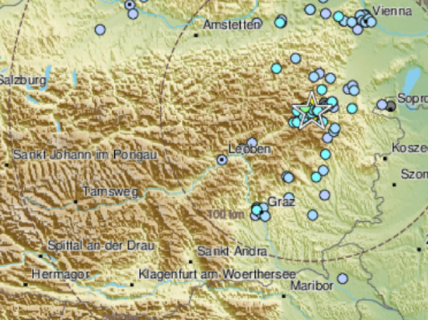 Një tërmet i fortë godet Austrinë, epiqendra afër Vjenës