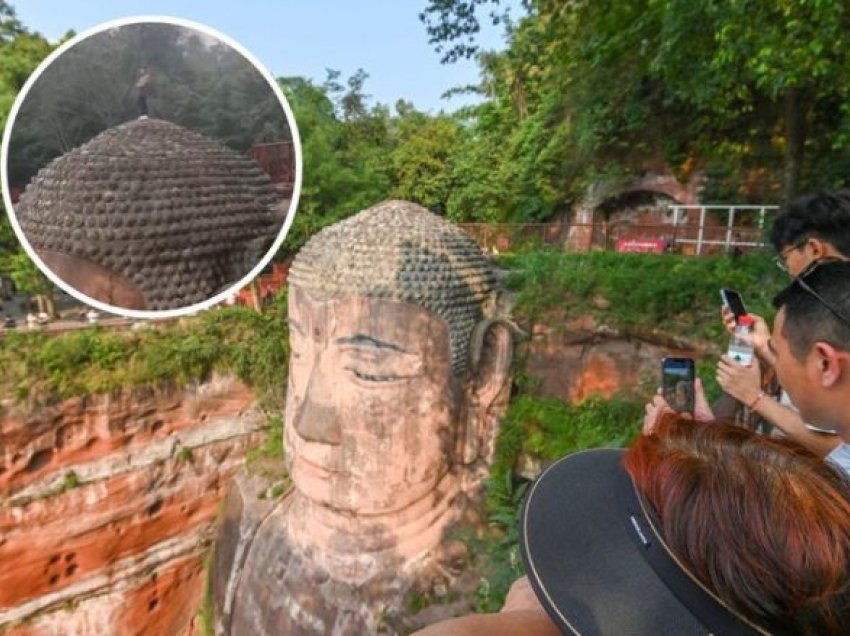 Një turist urinoi në statujën më të madhe të Budës: Videoja bëri xhiron e botës, njerëzit tronditen nga pamja ​