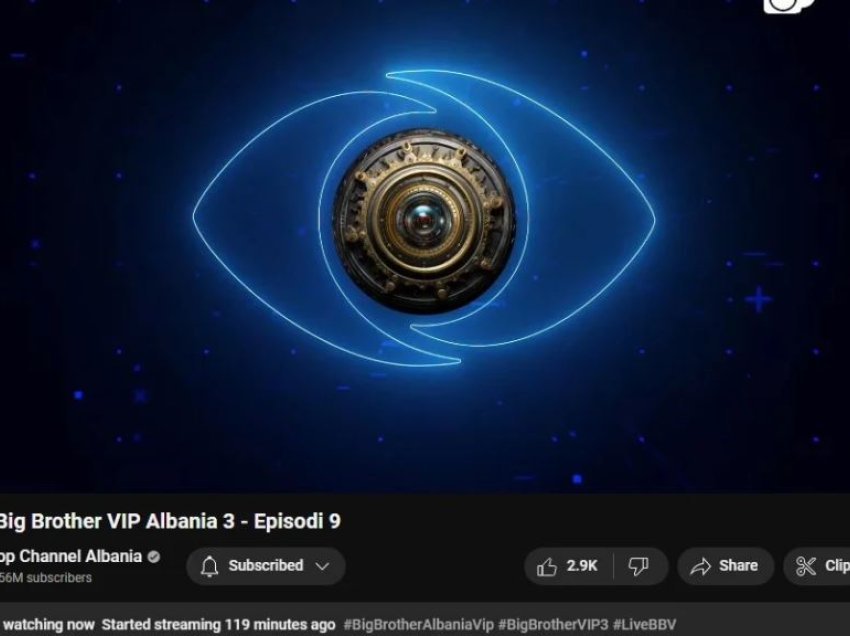 Big Brother VIP thyen çdo rekord audience! Arrin mbi 200 mijë ndjekës live në kanalin e TCH në Youtube