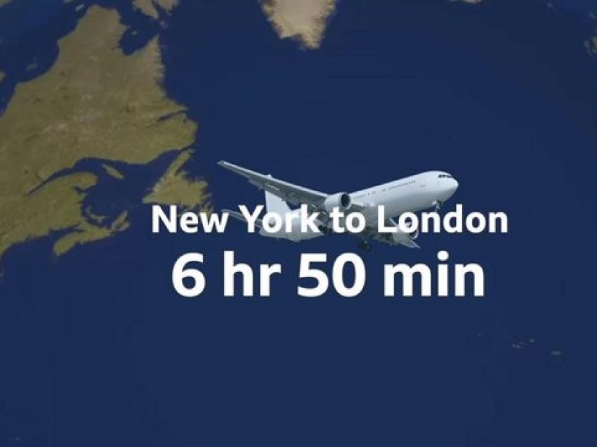Avioni komercial arrin shpejtësi marramendëse nga Nju Jorku në Lisbonë
