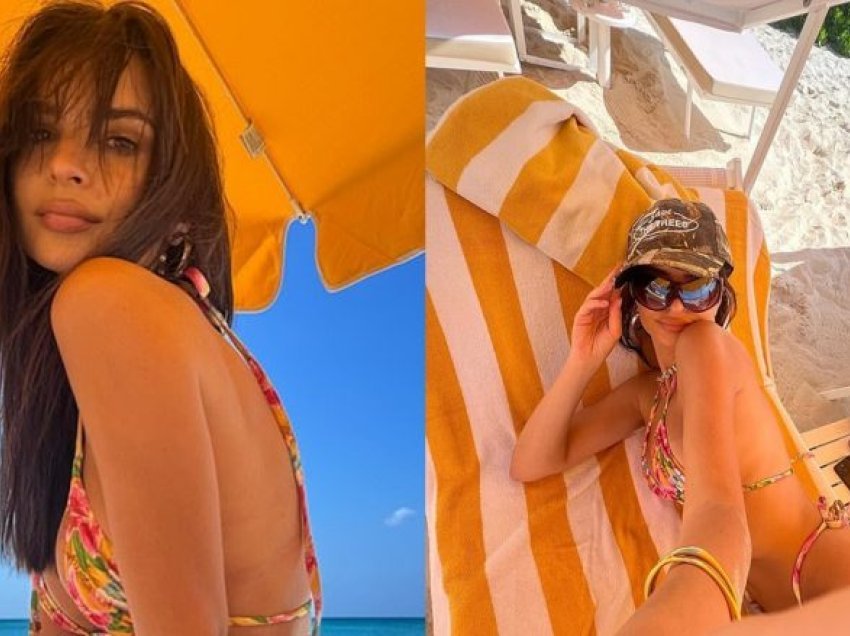 Emily Ratajkowski shfaq figurën e saj me bikini në një arratisje tropikale