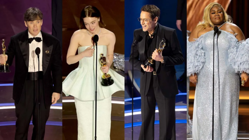 Lista e plotë e fituesve në ‘Oscars 2024’ – “Oppenhemier” me gjithsej shtatë çmime, zhgënjen “Barbie”
