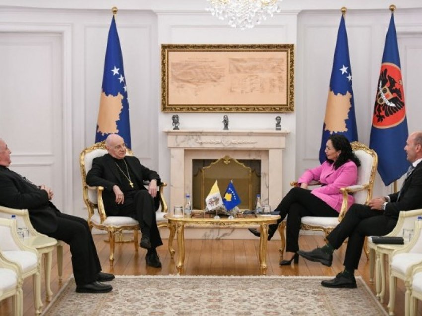 ​Osmani-Speich diskutojnë mundësitë e bashkëpunimit Kosovë-Vatikan