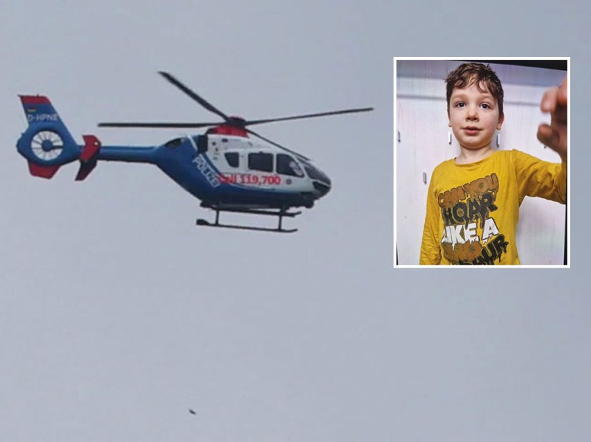Operacioni i madh i kërkimit: Helikopteri i policisë survejon lumin në kërkim të Arianit të humbur