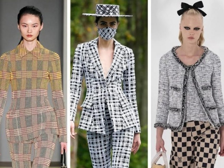 Trendet e modës 2021: Pantallonat me kuadrata “të sapodala” nga pasarelat